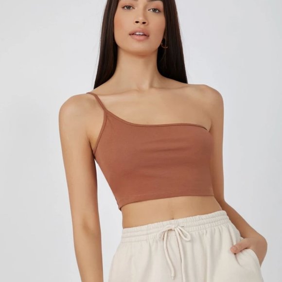 NEW SHEIN Cute One Shoulder Crop Cami Top Sz XS - Picture 1 of 5
